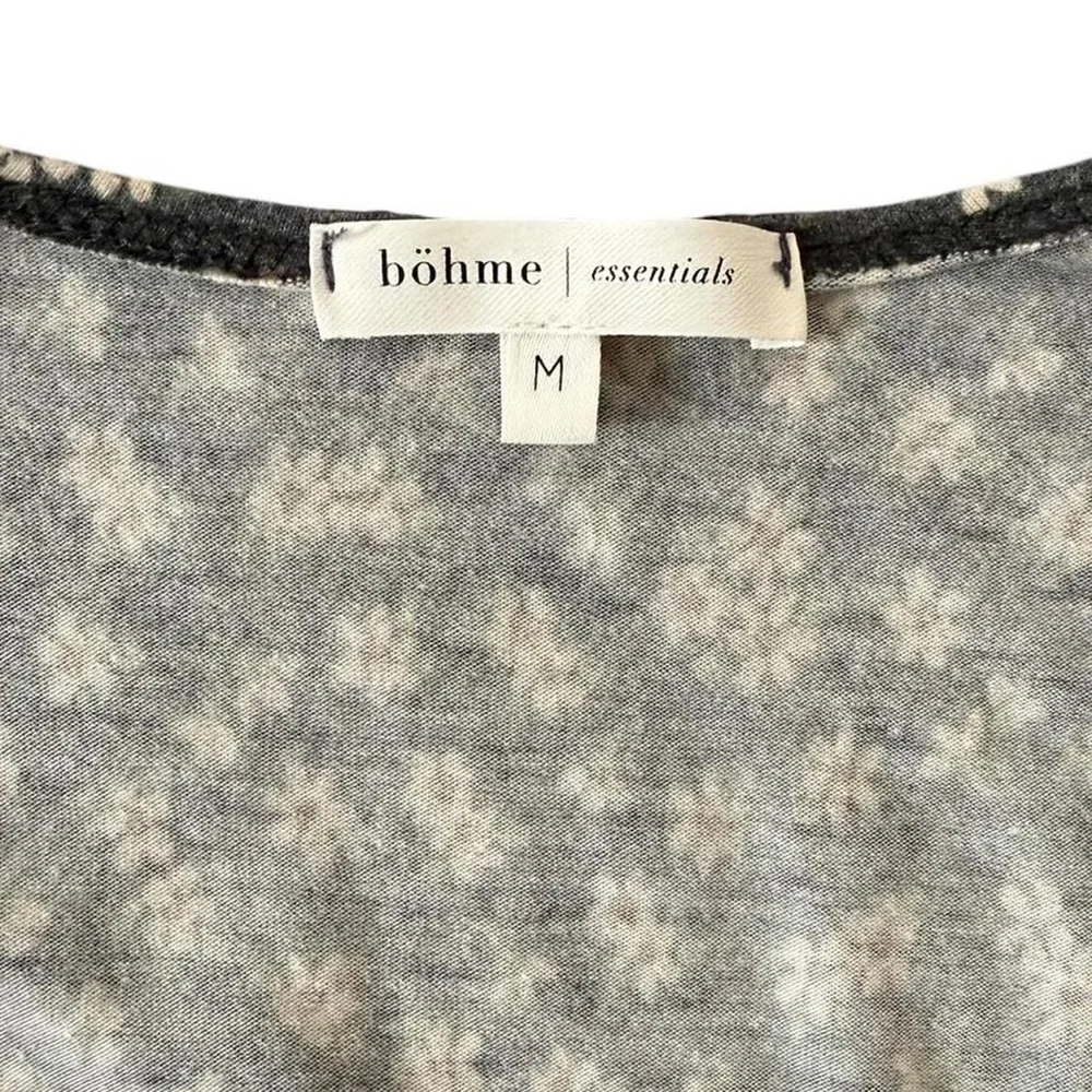 Bohme Gray Floral Blouse - Picture 3 of 5